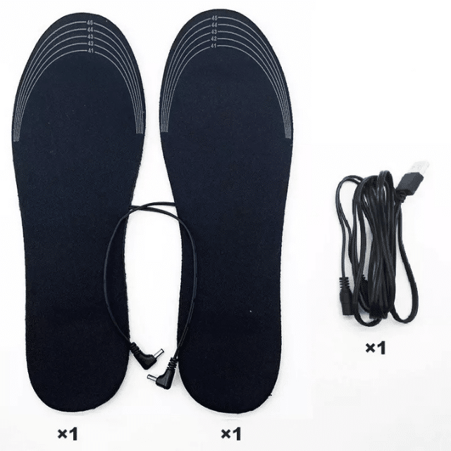 USB heated insoles for shoes