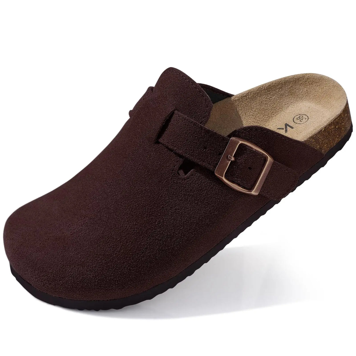 Orthopaedic Suede Cork Clogs for Women - Natural Arch Support & Comfort