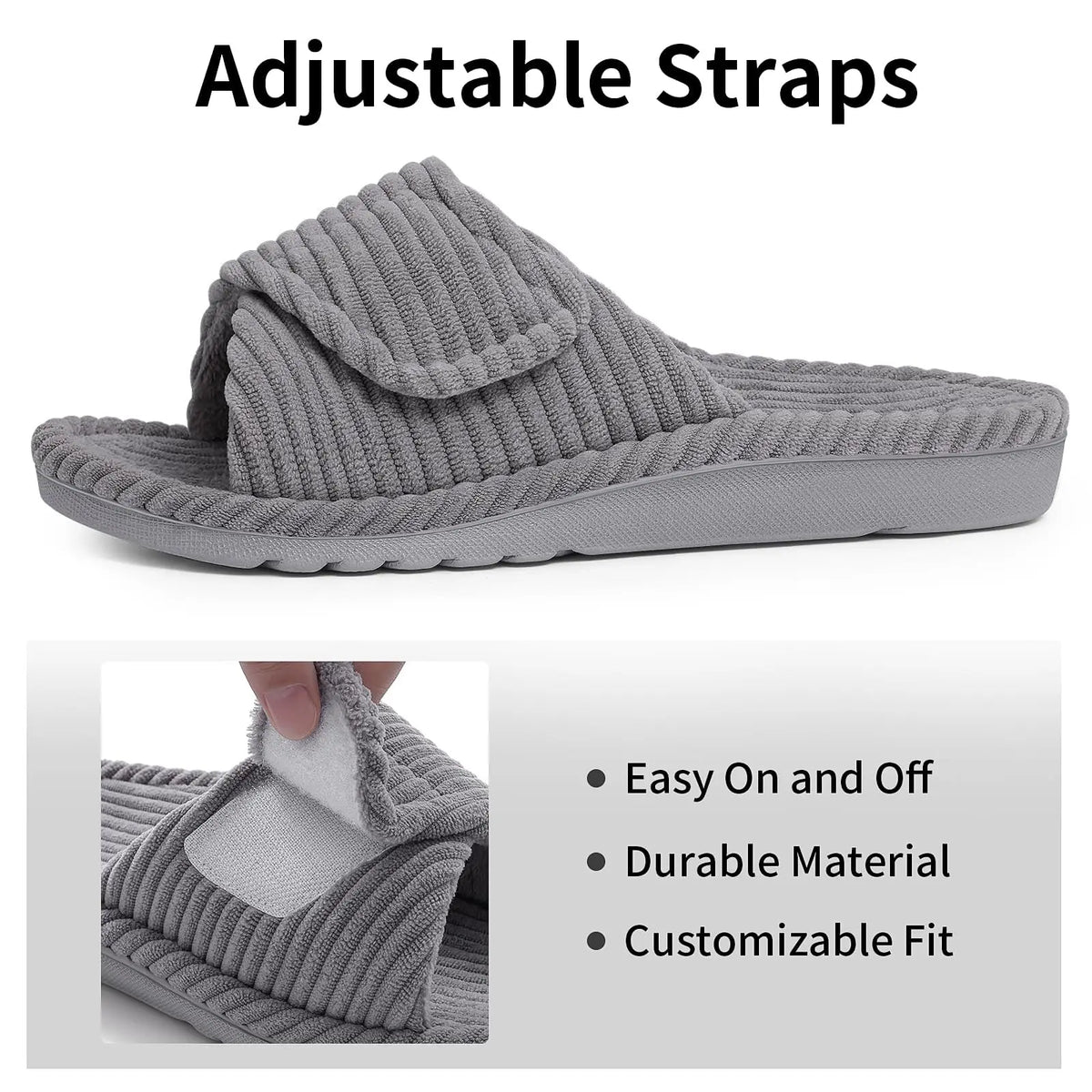 Orthopaedic Corduroy House Slippers for Women - Classic Comfort & Support