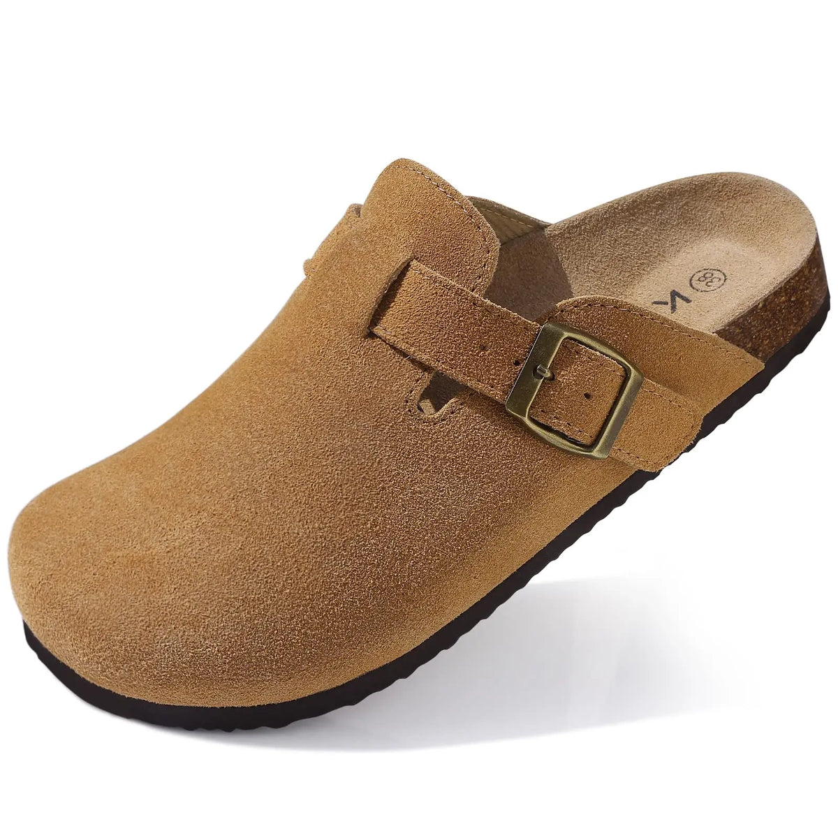 Orthopaedic Suede Cork Clogs for Women - Natural Arch Support & Comfort