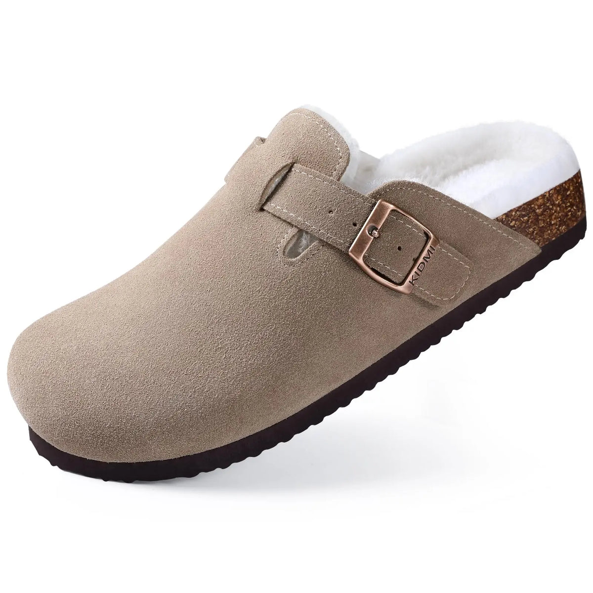 Orthopaedic Indoor Suede Cork Fleece Clogs - Premium Home Comfort & Support