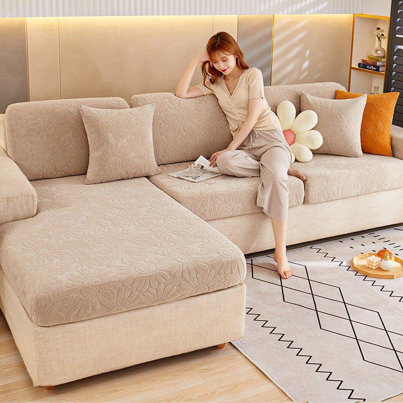 Stretch jacquard velvet sofa cover non-slip simple modern sofa cover