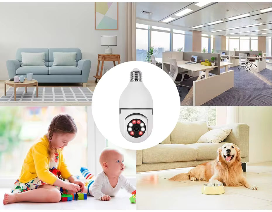 LED Wireless Panoramic 360 Degree Home Security Light Bulb