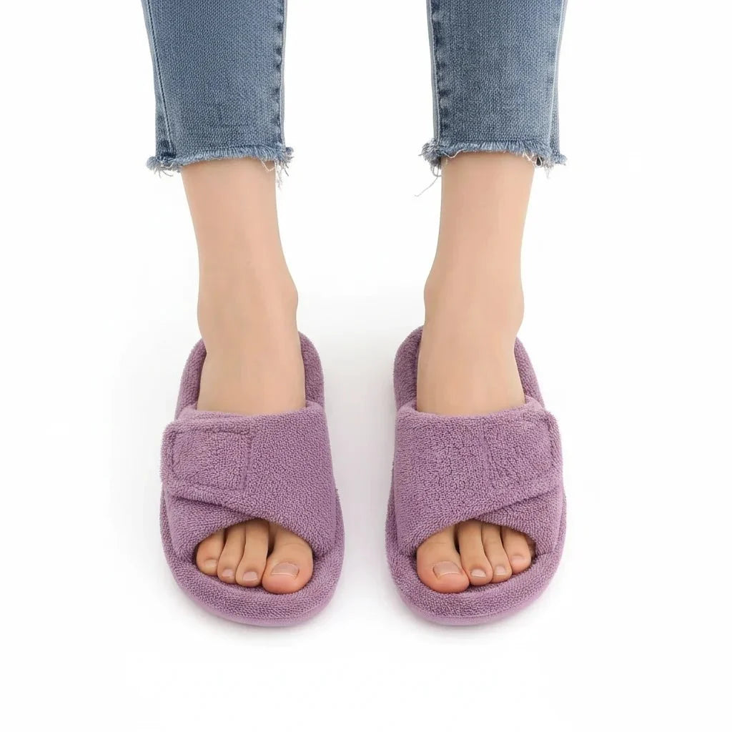Orthopaedic Fuzzy House Slippers for Women - Cosy Everyday Warmth