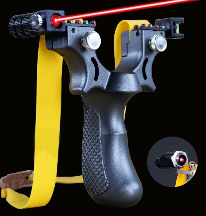 Slingshot with laser sight