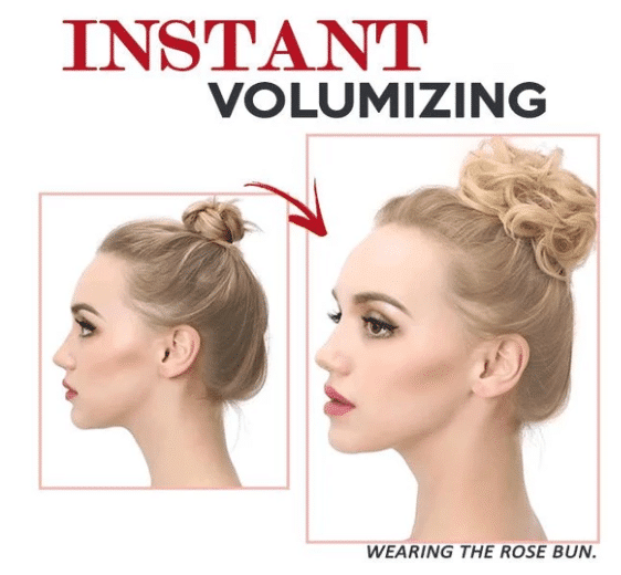 Messy Rose Hair Bun Scrunchie