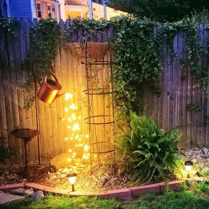 Garden light decoration – design watering can