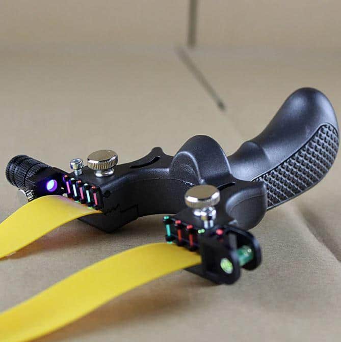 Slingshot with laser sight