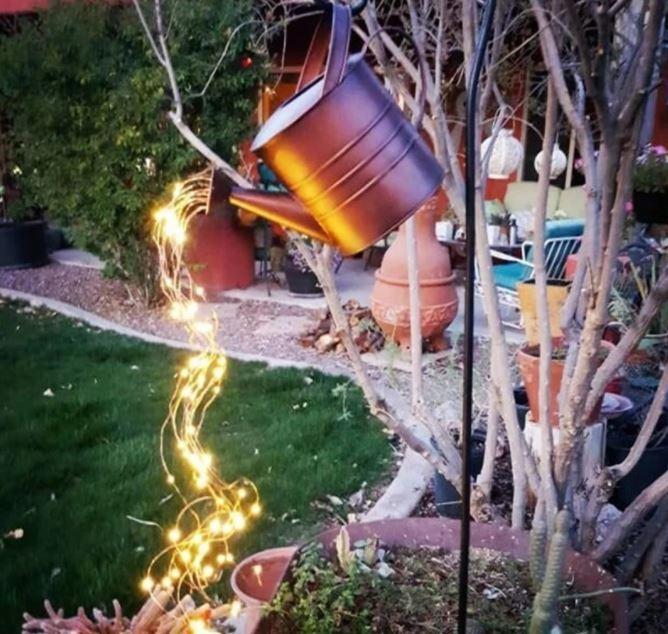 Garden light decoration – design watering can