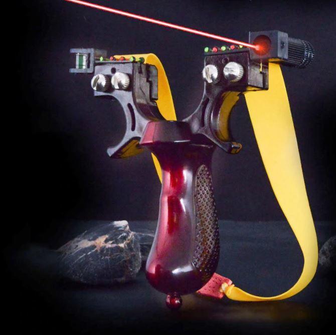 Slingshot with laser sight