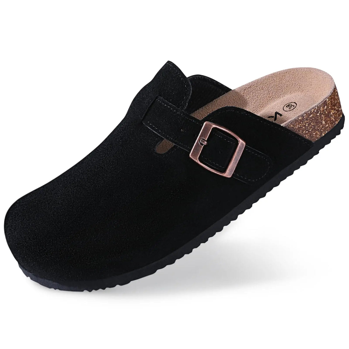 Orthopaedic Suede Cork Clogs for Women - Natural Arch Support & Comfort