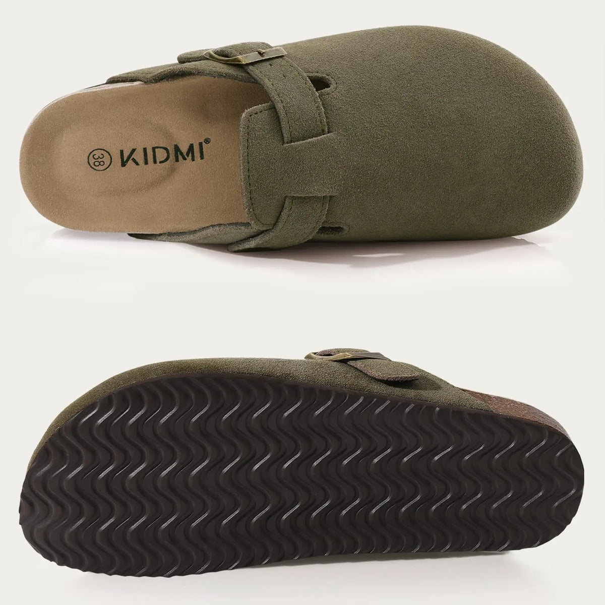 Orthopaedic Suede Cork Clogs for Women - Natural Arch Support & Comfort