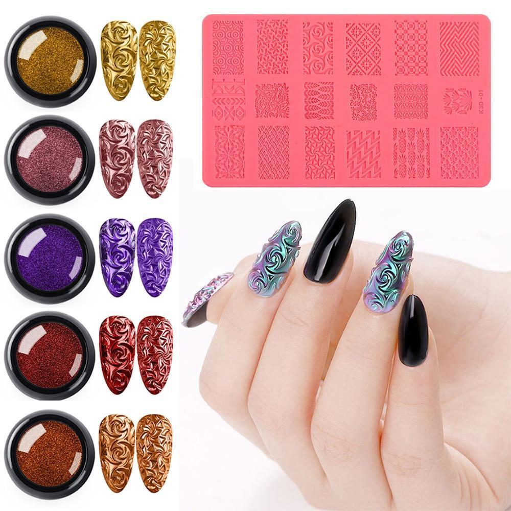 4D Sculpture Nail Art Mold Set
