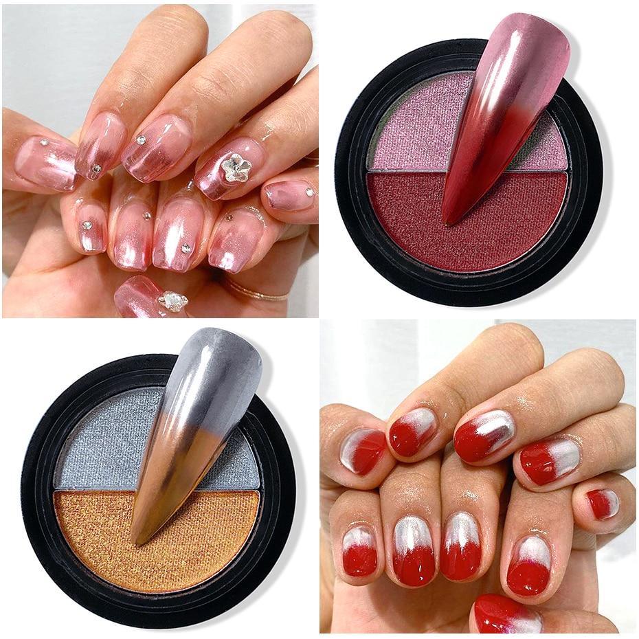 DualMirror Two-Tone Nail Pressed Powder