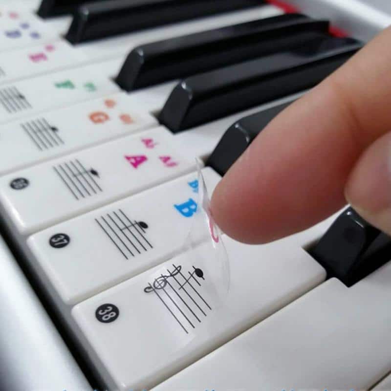 Removable Piano Key Stickers