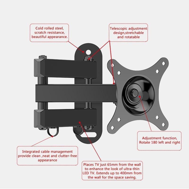 Free-Angle Adjustable Wall-Mounted TV Bracket