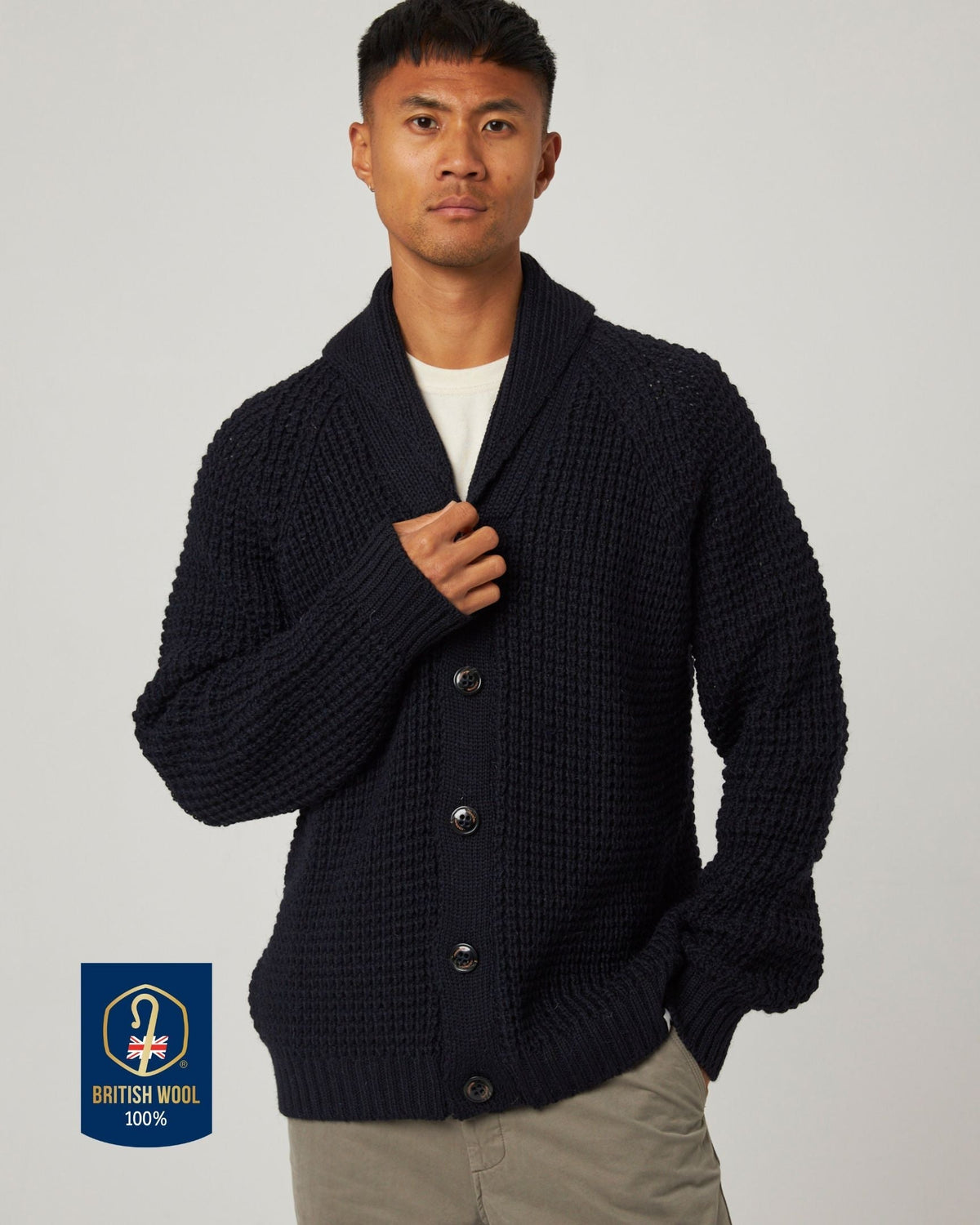 Waffle Shawl Cardigan