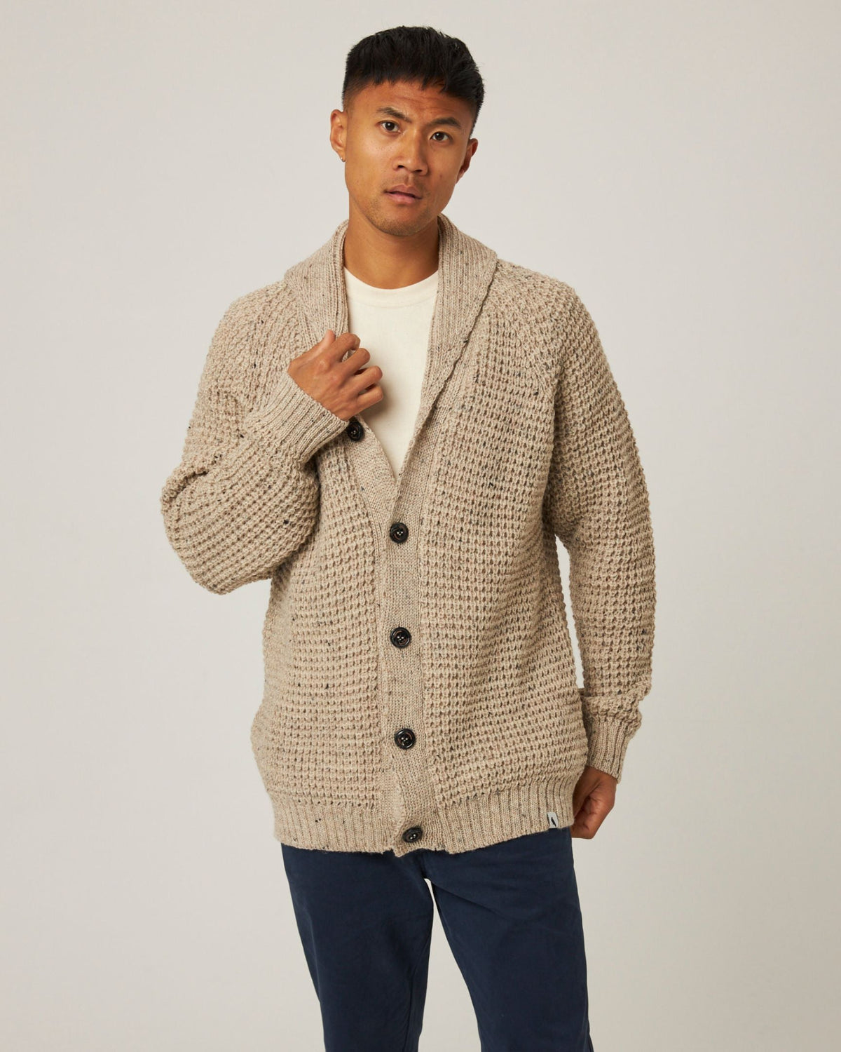 Waffle Shawl Cardigan