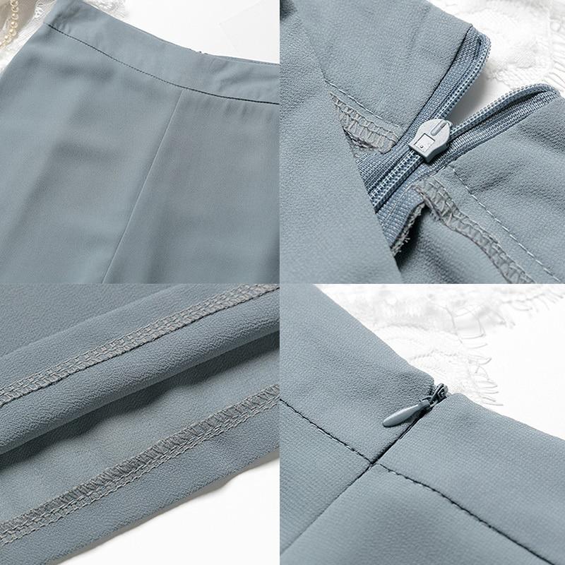 Ice Silk Chiffon Wide-Leg Pants