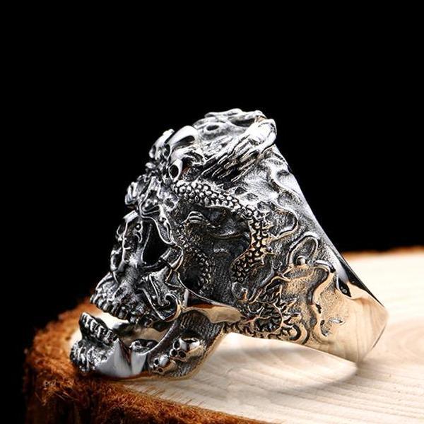 Silver skull ring
