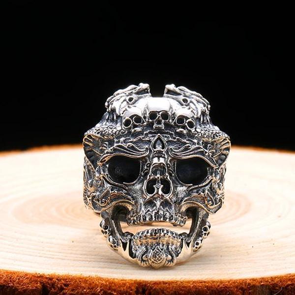 Silver skull ring