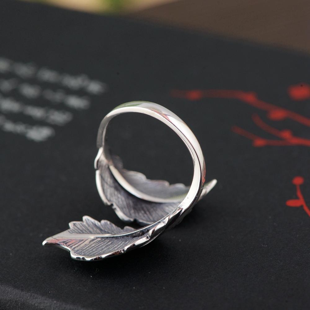 Leaf silver ring