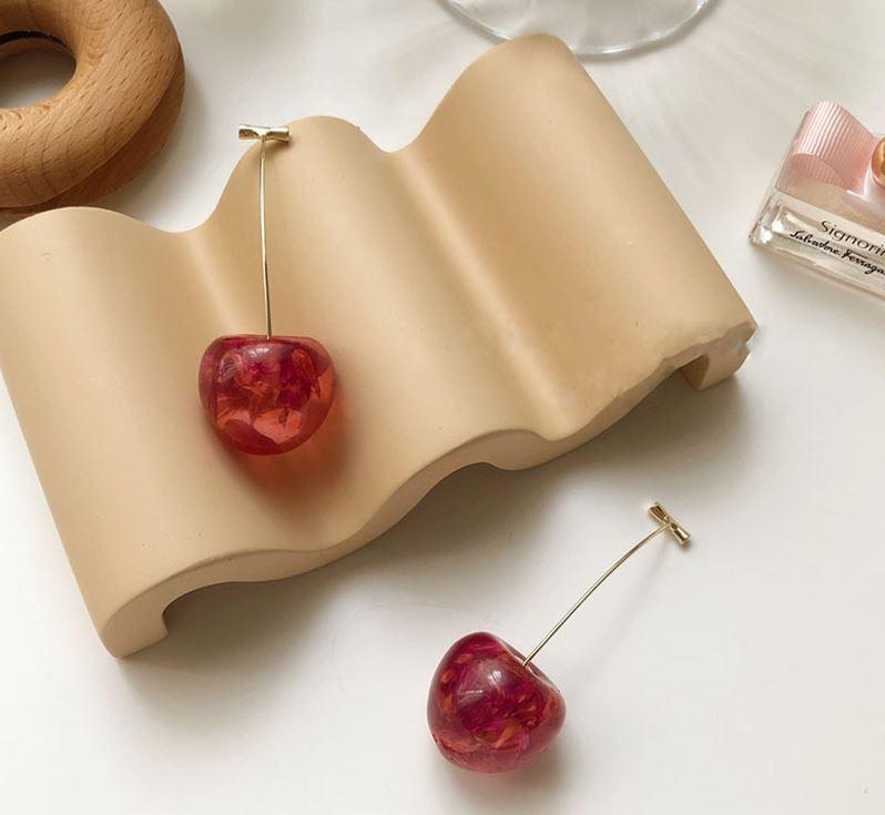 3d cherry earrings