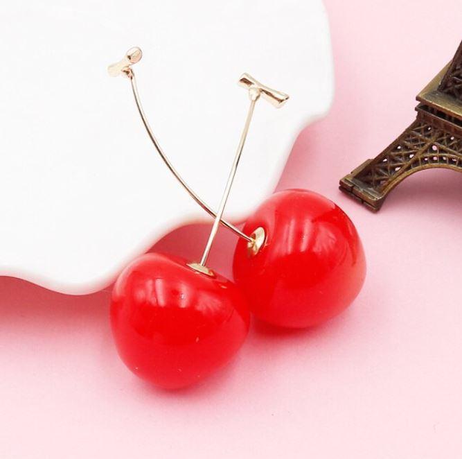 3d cherry earrings