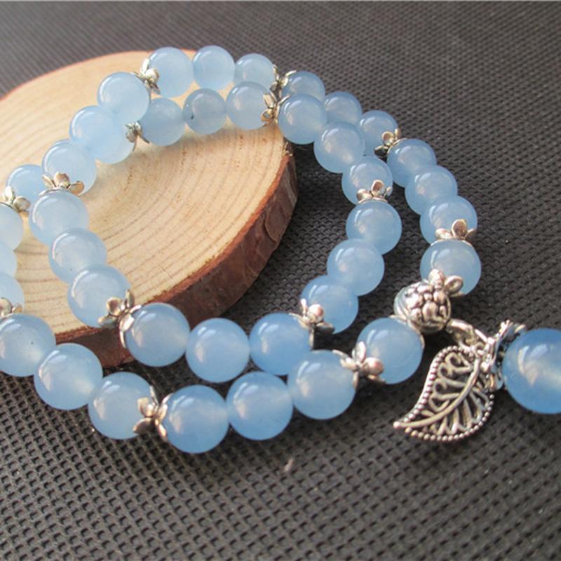 Tibetan lucky bracelet in blue crystal