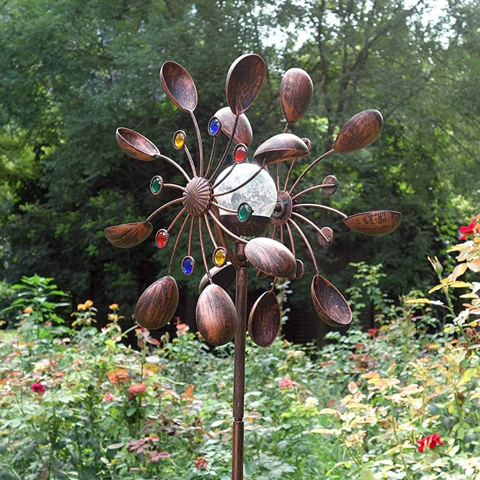 Solar powered glass chime