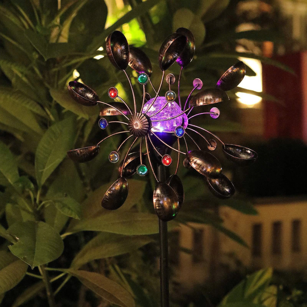 Solar powered glass chime