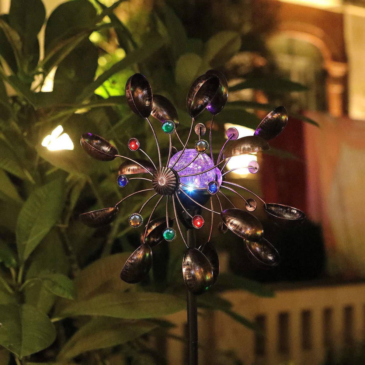 Solar powered glass chime