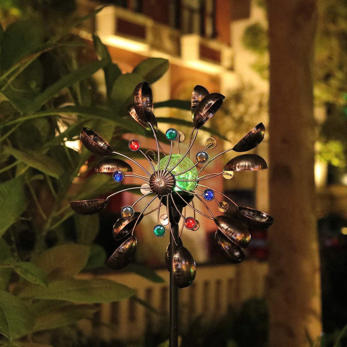 Solar powered glass chime