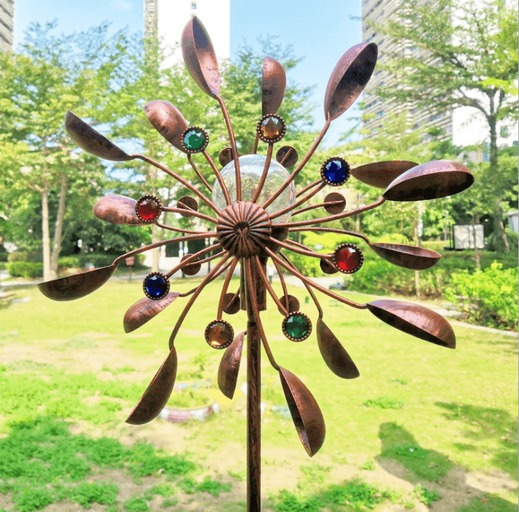 Solar powered glass chime