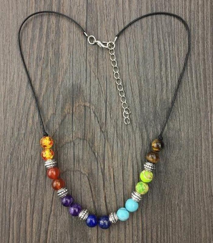 Necklace “7 chakras” in natural stones