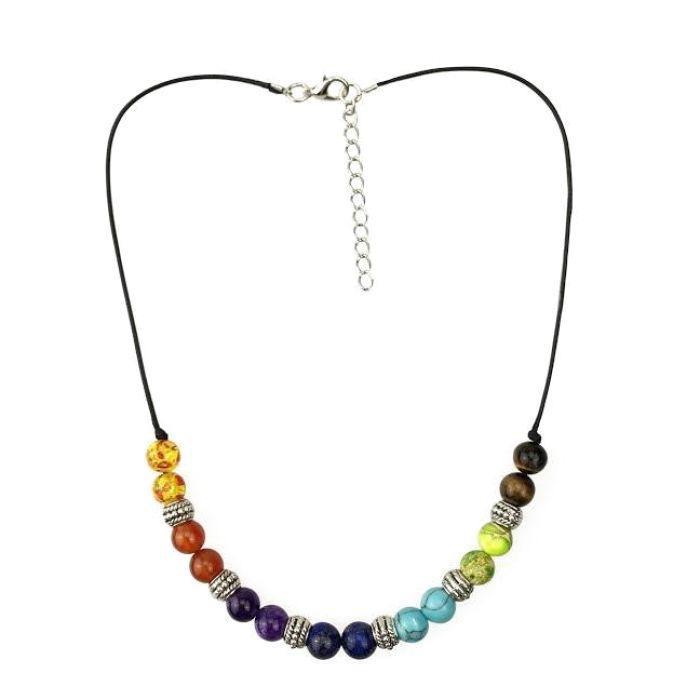Necklace “7 chakras” in natural stones