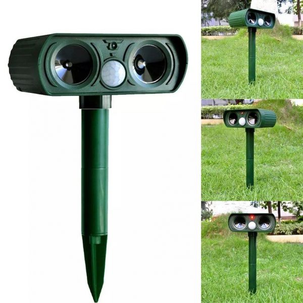Solar ultrasonic repellent for birds and cats