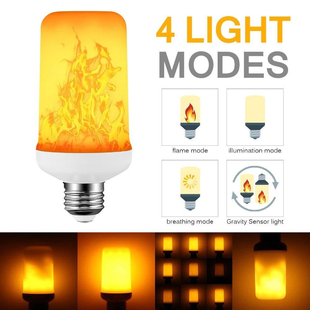 Flame effect led decorative bulb