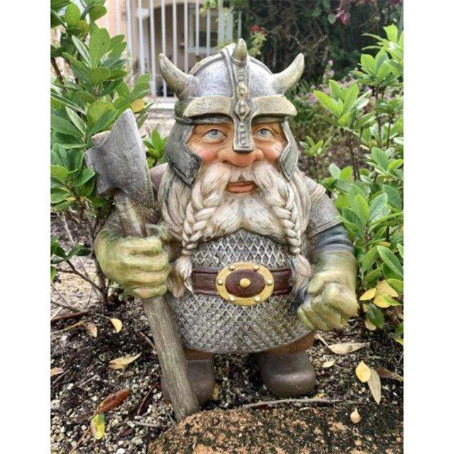 Garden decoration – Viking dwarf gnomes statue