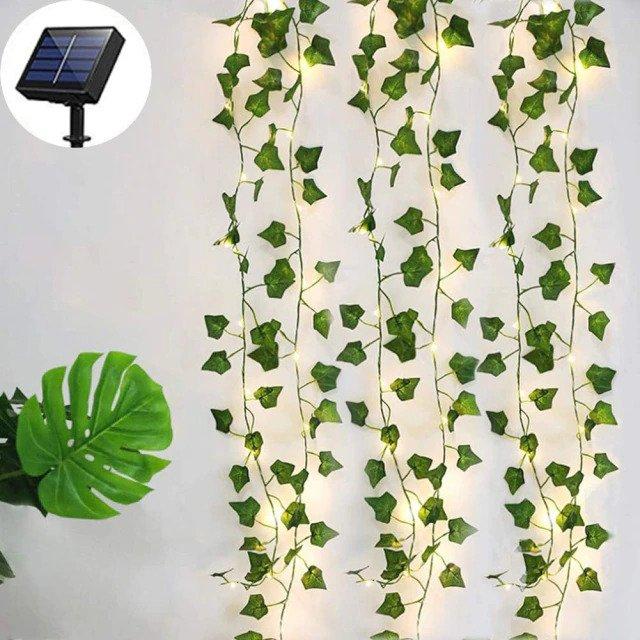 Ivy-shaped solar light garland