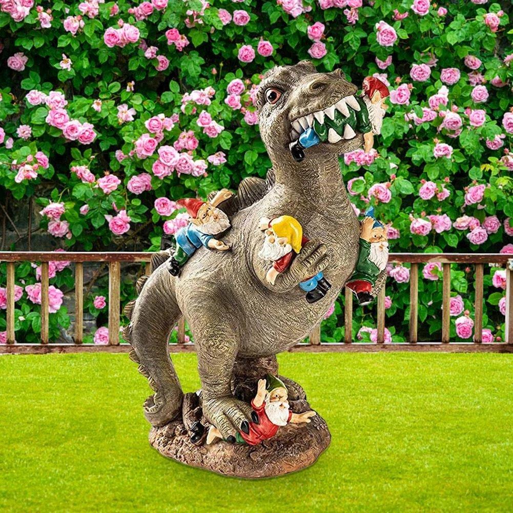 Resin dinosaur statue