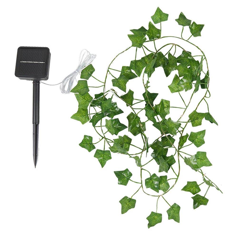 Ivy-shaped solar light garland