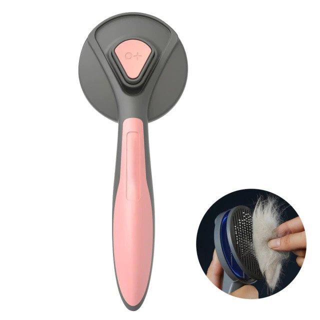 Self-cleaning brush for cats
