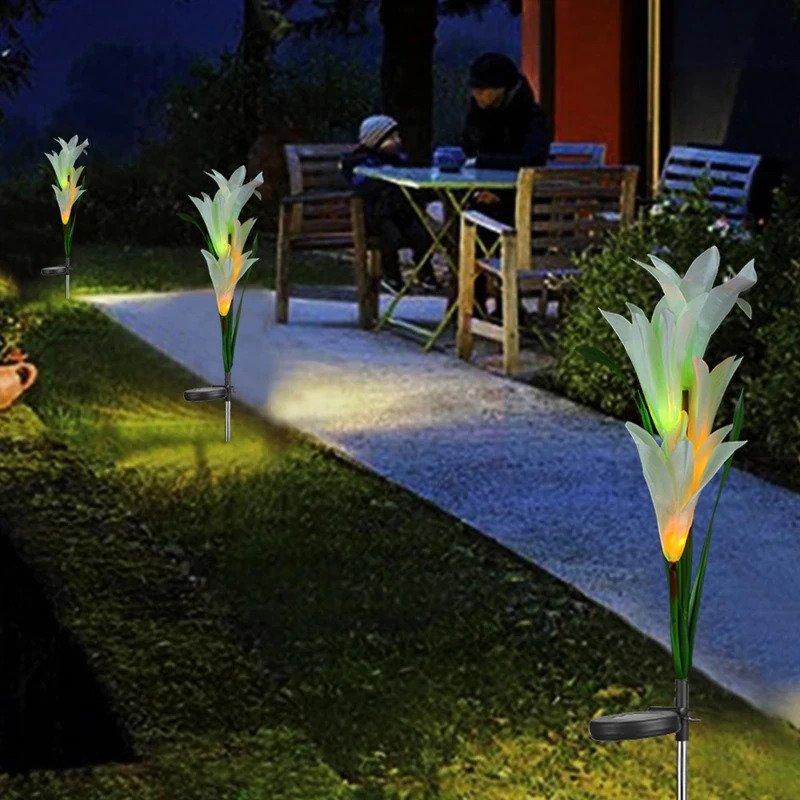 Solar Garden Flower Decorative Light