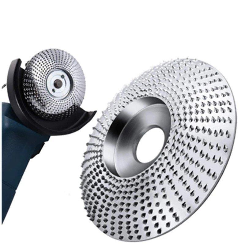 Rotary disc for angle grinder for wood carving