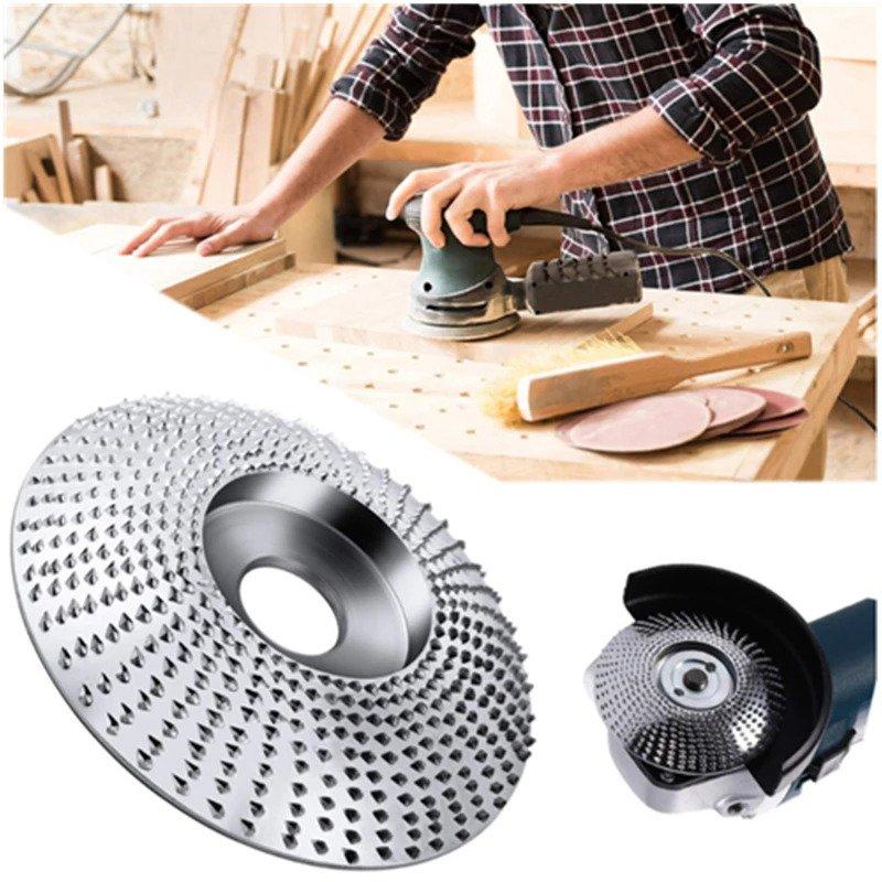 Rotary disc for angle grinder for wood carving