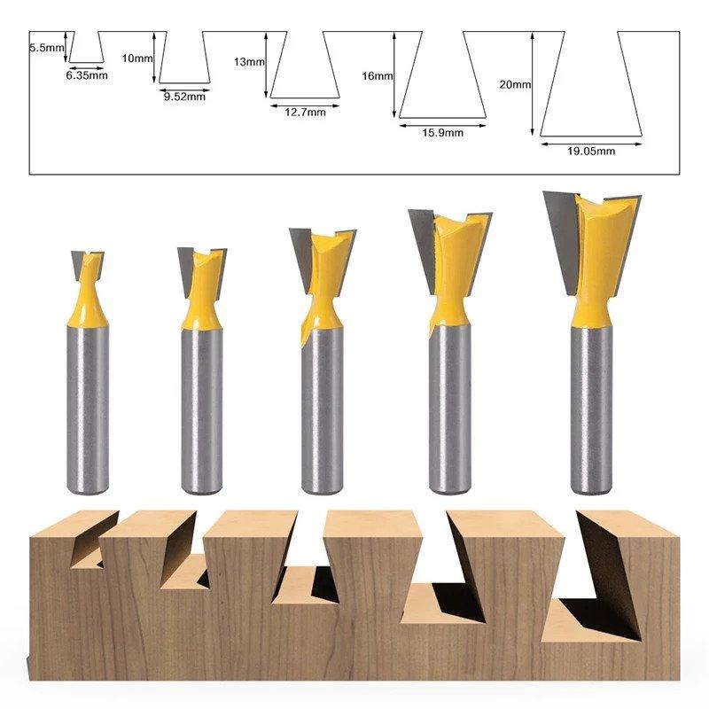 Woodworking Dovetail Router Bit Set