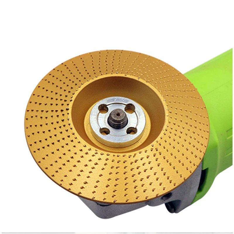 Rotary disc for angle grinder for wood carving
