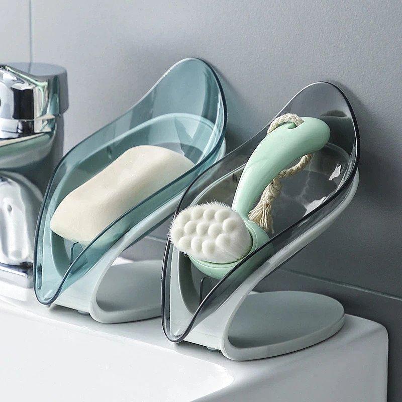 Leaf shaped soap dish