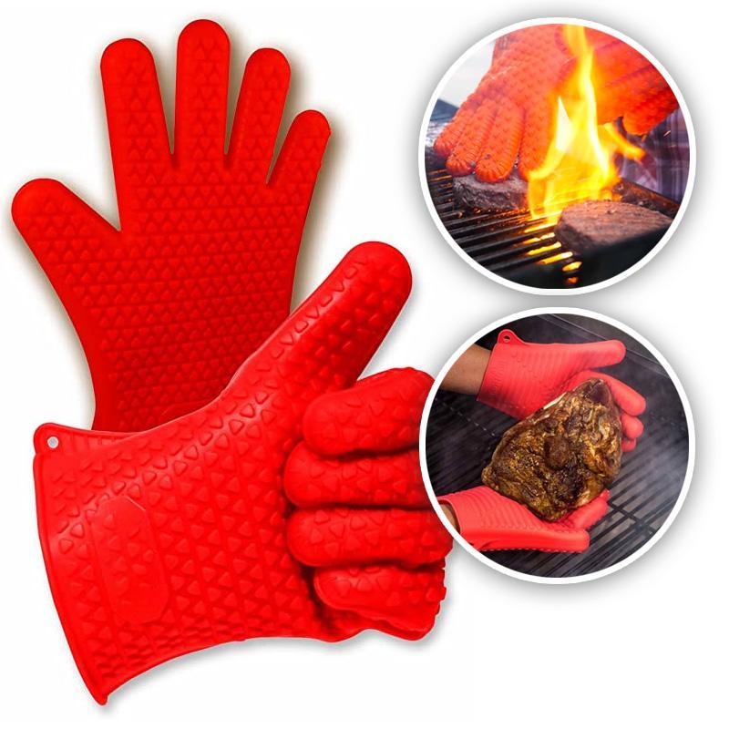 BBQ Silicone Oven Grill Barbecue Glove Mitts